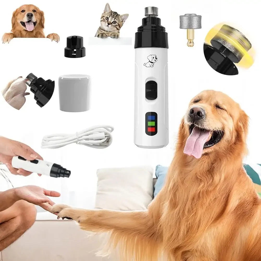 Lima de Uñas Eléctrica Silenciosa para Mascotas