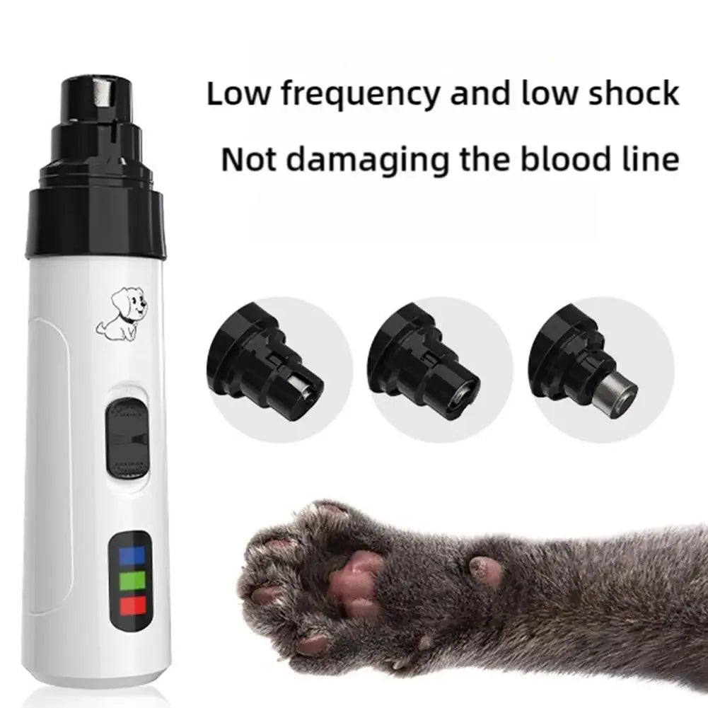 Lima de Uñas Eléctrica Silenciosa para Mascotas