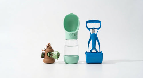 Kit de Paseo Todo en Uno 3 en 1 para Mascotas (Hidratación + Limpieza + Higiene)